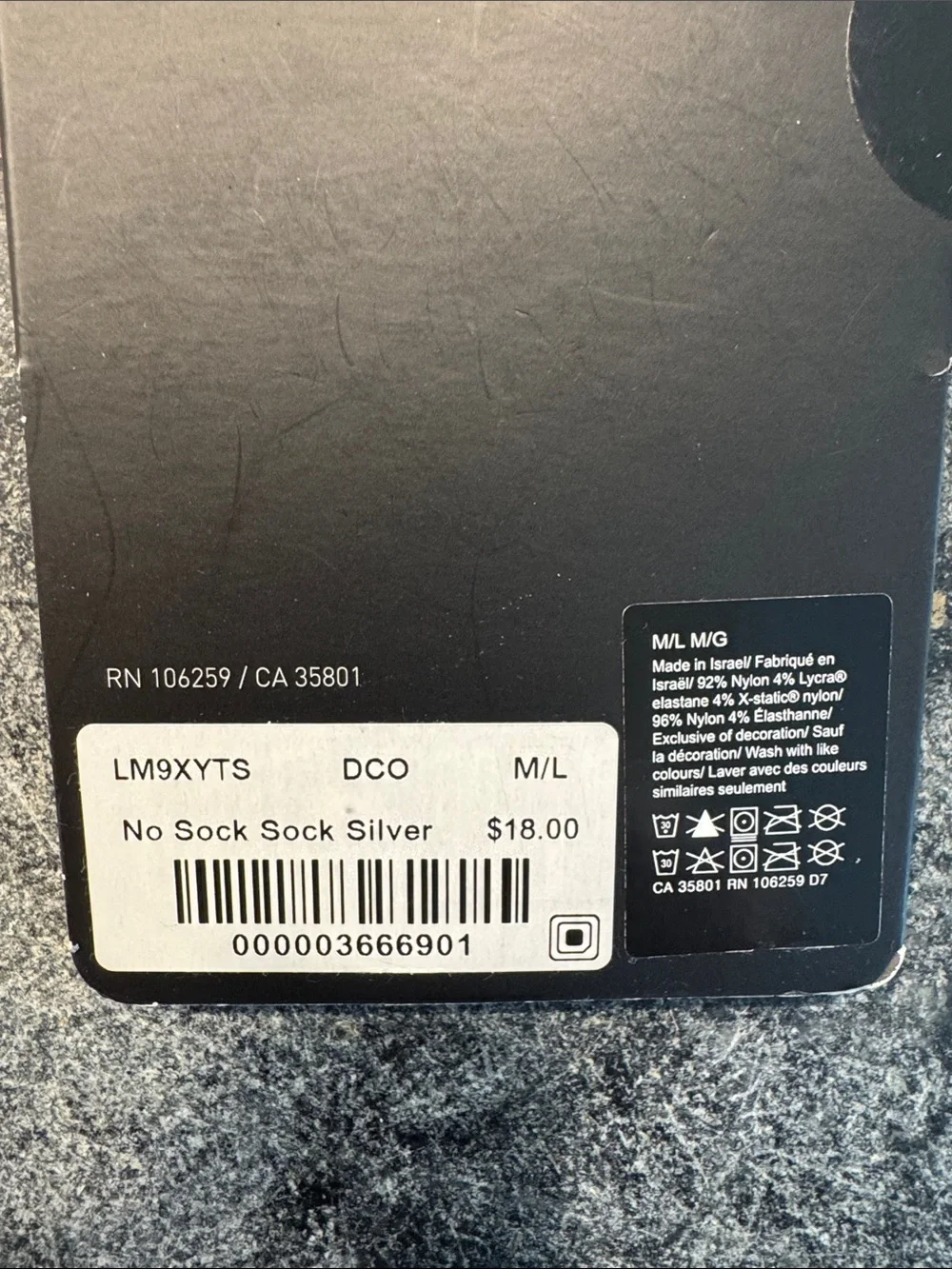 LuluLemon Everyday No-Show Socks - Black MENS NWT